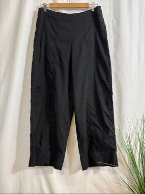 Vince cropped wide leg silk or linen pant